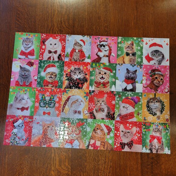 Jigsaw Puzzle Advent Calendar Christmas Cats - Picture 6 of 10